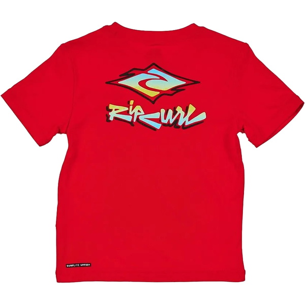 Rip Curl Toddler Diamond Fade Short Sleeve Rash Vest WLYYBO - Red